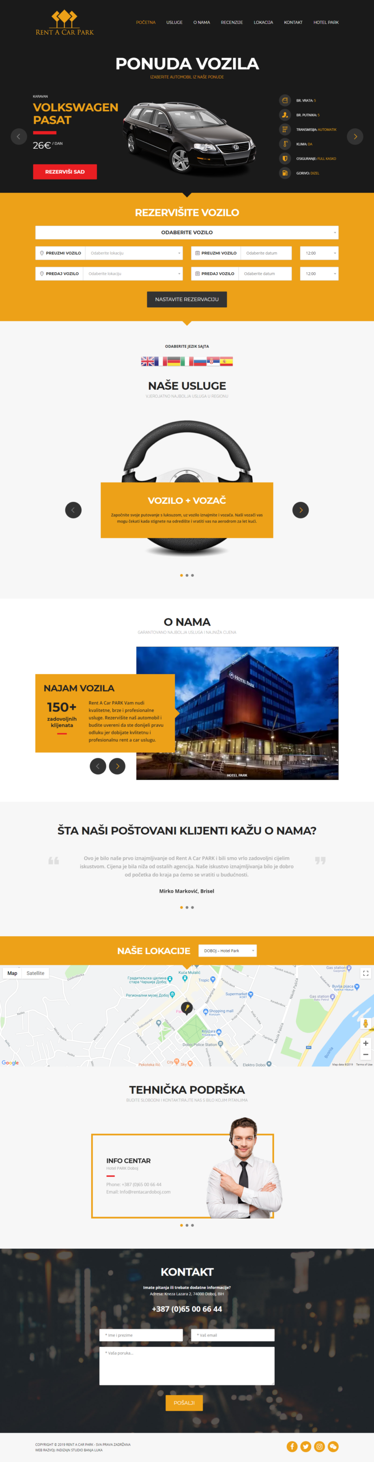 Rent A Car “PARK” Doboj  Dizajn Banja Luka